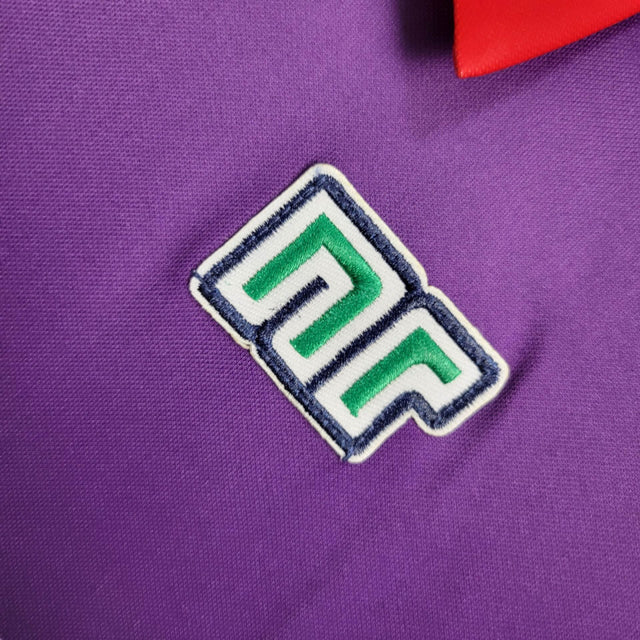 Camisa Retrô Fiorentina I 1984/1985 - Masculina Ennere - Roxa com detalhes em branco e vermelho