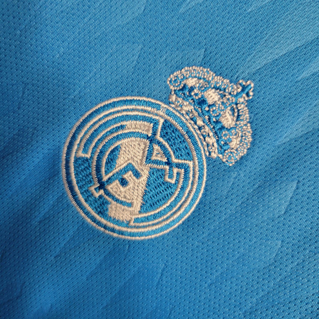 Kit Infantil Real Madrid Goleiro I 23/24 - Adidas - Azul com detalhes em preto e branco
