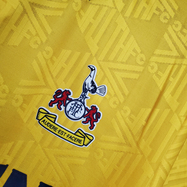 Camisa Tottenham II Retrô 92/94 - Umbro Masculina - Amarela com detalhes em azul e cinza