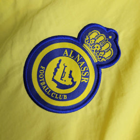 Jaqueta Corta-Vento Al-Nassr 23/24 dupla face - Masculina Dunes - Amarela com detalhes em azul