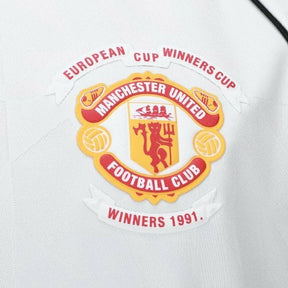 Camisa Manchester United Edição comemorativa 1991 II - Torcedor Adidas Masculina - Branca com detalhes em vermelho
