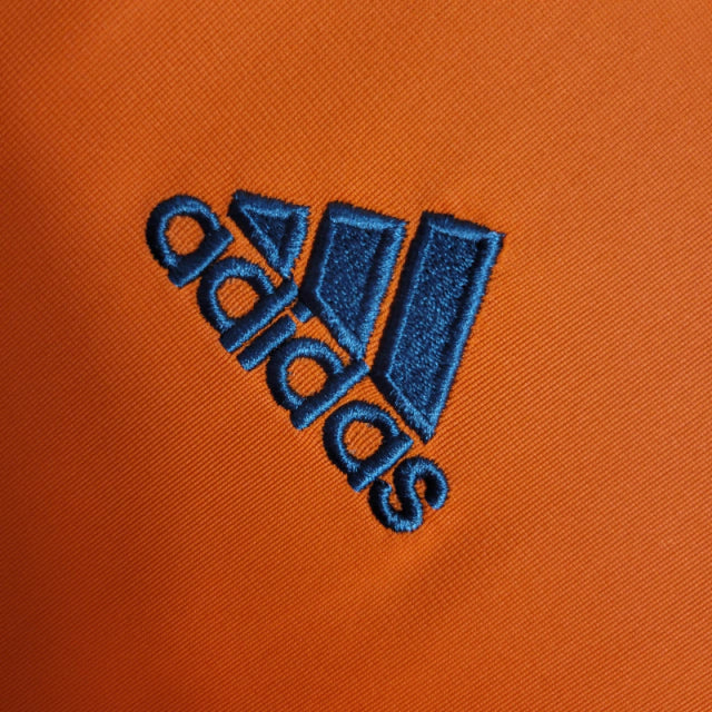 Camisa Retrô Real Madrid II 13/14 manga longa - Masculina Adidas - Laranja com detalhes em cinza