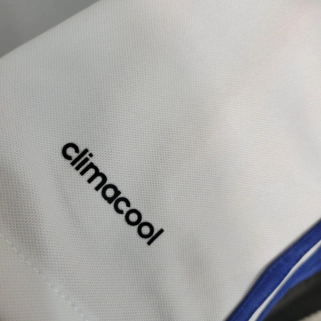 Camisa Retrô Real Madrid I 16/17 manga longa - Masculina Adidas - Branca com detalhes em azul