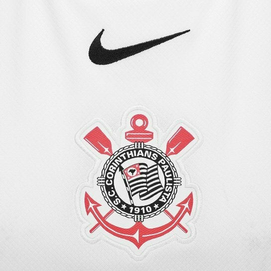 Camisa Corinthians I 25/26 - Torcedor Nike Feminina - Preta e branca