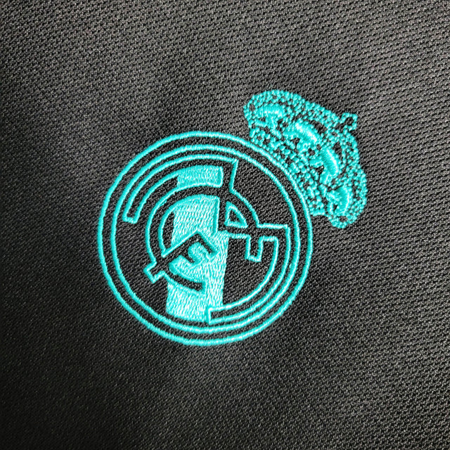 Camisa Retrô Real Madrid II 17/18 - Masculina Adidas - Preta com detalhes em verde