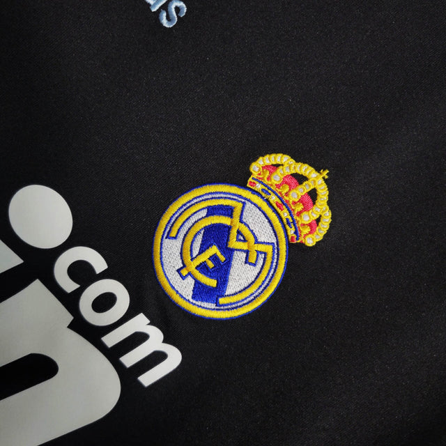 Camisa Retrô Real Madrid II 09/10 - Masculina Adidas - Preta com detalhes em azul