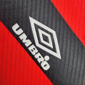 Camisa Retrô Flamengo I 1994/1995 manga longa - Masculina Umbro - Vermelha com listras pretas