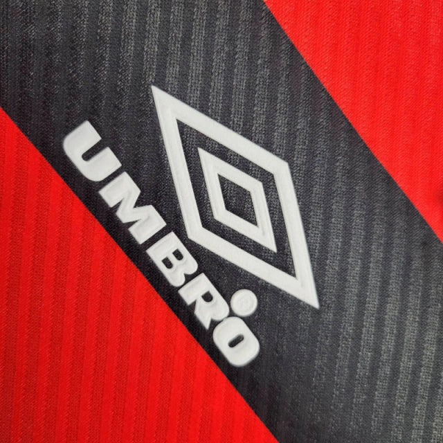 Camisa Retrô Flamengo I 1994/1995 manga longa - Masculina Umbro - Vermelha com listras pretas