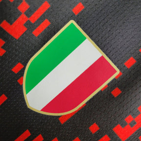 Camisa AC Milan 23/24 - Torcedor Puma Masculina - Preta com detalhes em vermelho