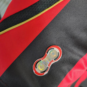 Camisa Retrô AC Milan I 2006/2007 manga longa - Masculina Adidas - Preta e vermelha