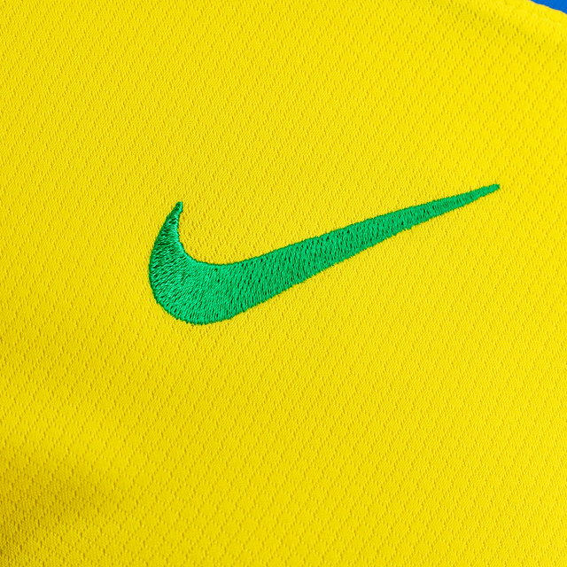 Camisa Seleção Brasileira I 25/26 - Torcedor Nike Feminina - Amarela com detalhes em verde