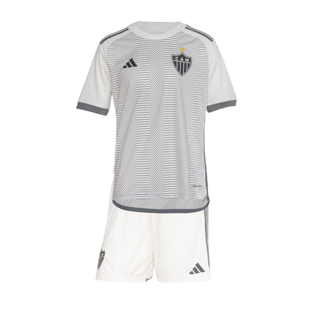 Kit Infantil Atlético Mineiro II 24/25 - Adidas - Branco e cinza