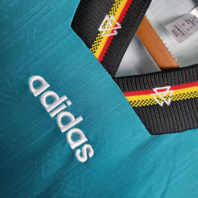 Camisa Retrô Seleção da Alemanha II 1996 - Masculina Adidas - Verde com detalhes em branco