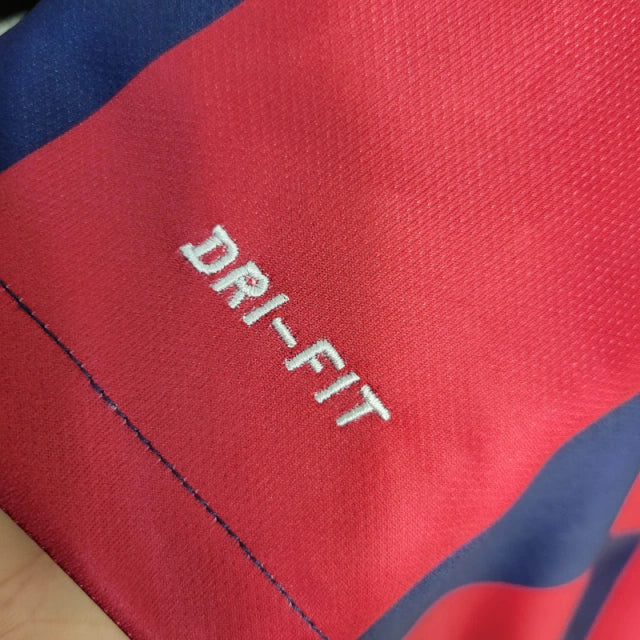 Camisa Retrô Barcelona I 2014/2015 manga longa - Nike Masculina - Azul e vermelha