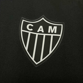 Camisa Atlético Mineiro Treino 25/26 - Torcedor Adidas Masculina - Preta com detalhes em amarelo e laranja