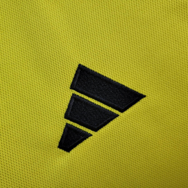 Camisa Flamengo Treino 24/25 polo - Torcedor Adidas Masculina - Amarela com detalhes em preto e cinza