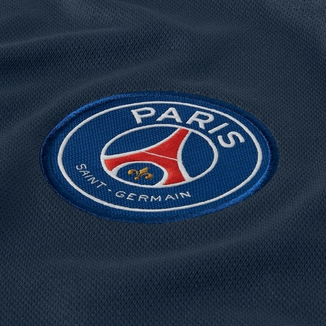Camisa Retrô Paris Saint-Germain I 2017/18 - Masculina Nike - Azul com detalhes em roxo