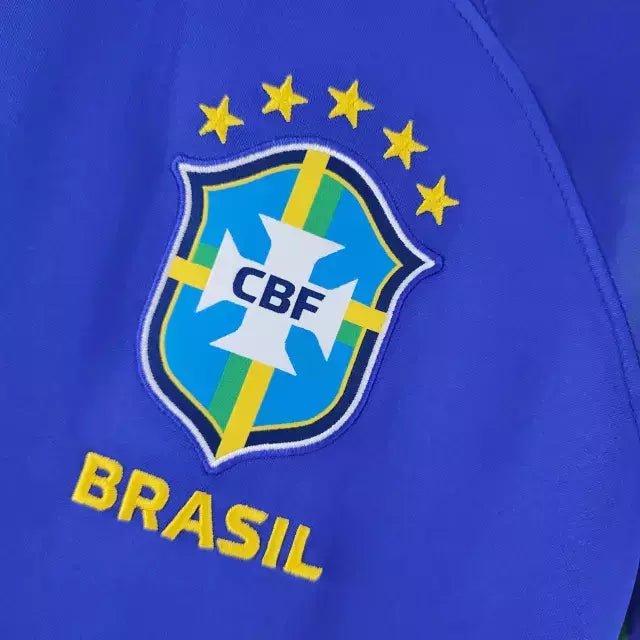 Camisa Retrô Seleção Brasileira II 2022/23 - Masculina Nike - Azul com detalhes em verde