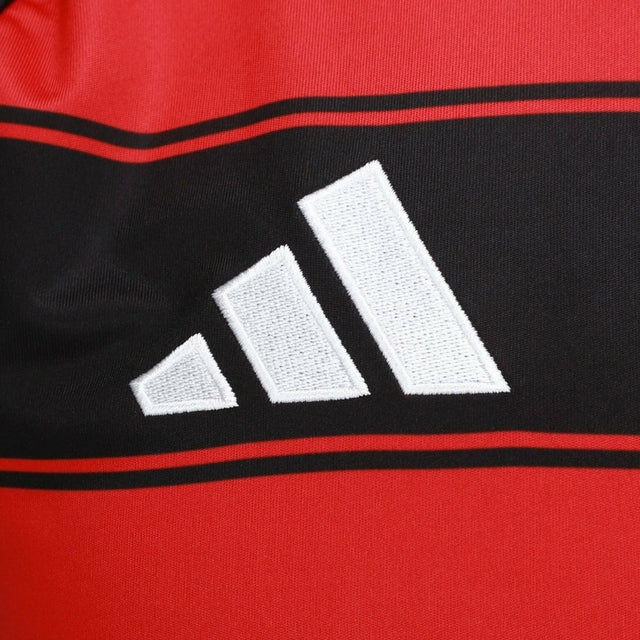 Camisa Flamengo I 25/26 - Adidas Feminina - Preta e vermelha