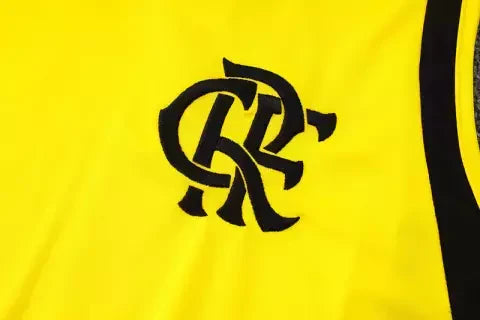 Kit Treino adulto - Camisa e Shorts - Flamengo Adidas 24/25 - Amarelo e preto