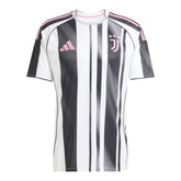 Camisa Juventus I 25/26 - Torcedor Adidas Masculina - Preta e branca com detalhes em rosa