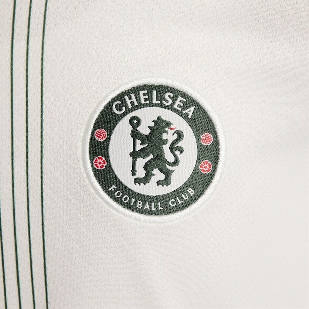 Camisa Chelsea II 25/26 - Torcedor Nike Masculina - Branca com detalhes em azul e vermelho