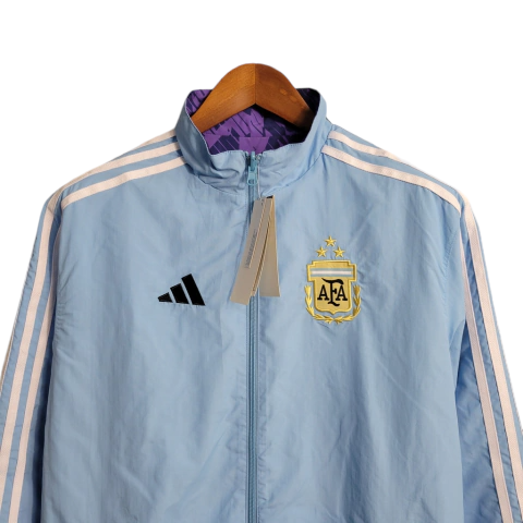 Jaqueta Corta-Vento Argentina 23/24 Masculina Adidas - Azul