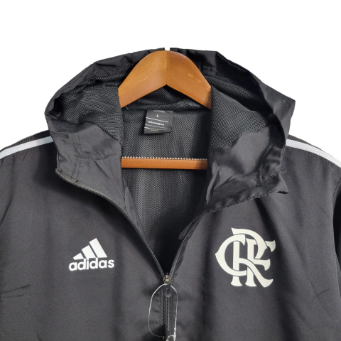 Jaqueta Corta-Vento Flamengo 23/24 - Masculina Adidas - Preta