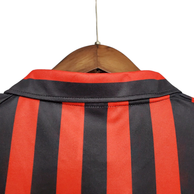 Camisa Retrô AC Milan I 1999/2000 - Masculina Adidas - Vermelha e preta