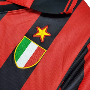Camisa Retrô AC Milan 1996/1997 - Masculina Lotto - Vermelha e preta