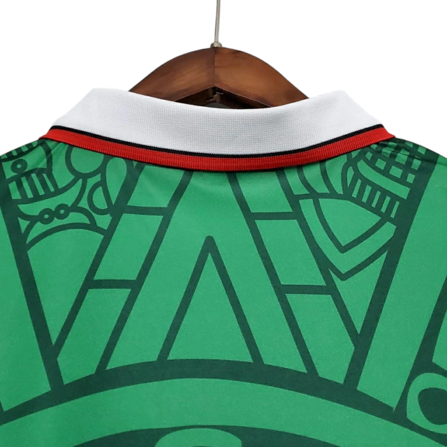 Camisa Retrô Seleção do México 1998 - Aba Sport Masculina - Verde