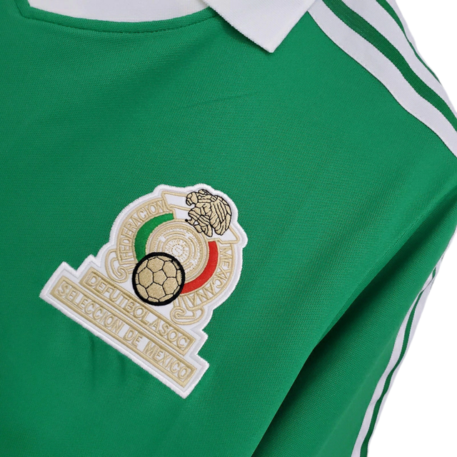 Camisa Seleção do México Retrô 1986 Verde - Adidas