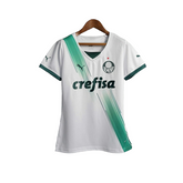 Camisa Palmeiras II 23/24 - Torcedor Puma Feminina - Branca com detalhes em verde