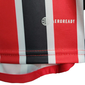 Kit Infantil São Paulo Away 23/24 - Adidas - Vermelho e Preto