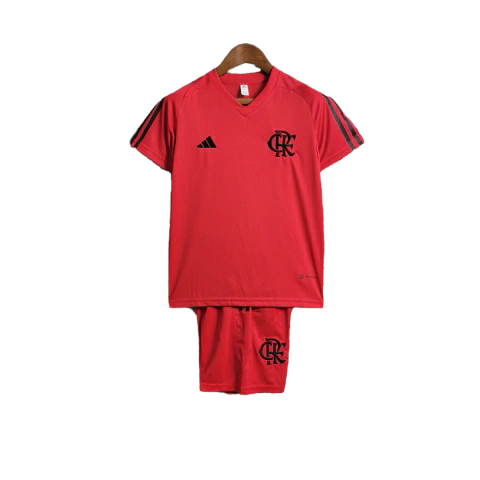 Kit Infantil Flamengo Treino 23/24 - Adidas - Vermelho