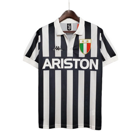 Camisa Retrô Juventus 1984/1985 - Kappa Masculina - Preta e branca