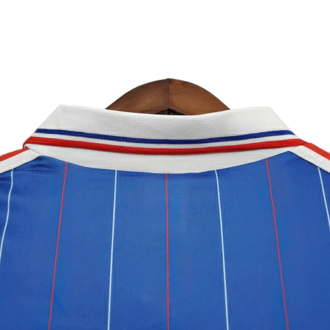 Camisa Retrô Seleção da França 1982 - Adidas Masculina - Azul