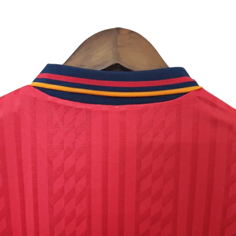 Camisa Retrô Seleção da Espanha I 1994 - Adidas Masculina - Vermelha