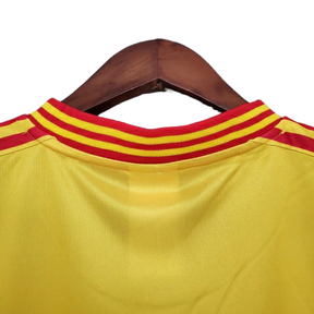 Camisa Retrô Colômbia I 1990 - Adidas Masculina - Amarela com detalhes em azul e vermelho