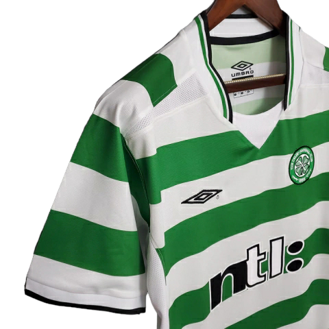 Camisa Celtic Retrô 2001/2003 Verde e Branca - Umbro