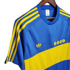 Camisa Retrô Boca Juniors 1981 - Adidas Masculina - Azul com detalhes em amarelo