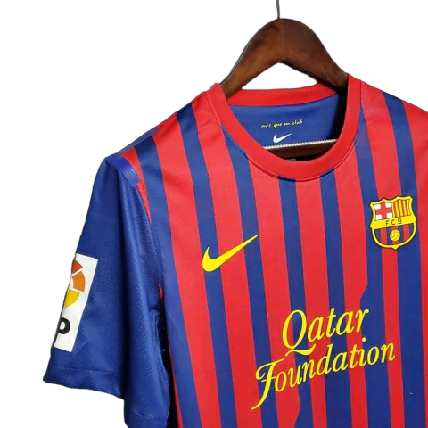 Camisa Barcelona Retrô 2011/2012 Azul e Grená - Nike