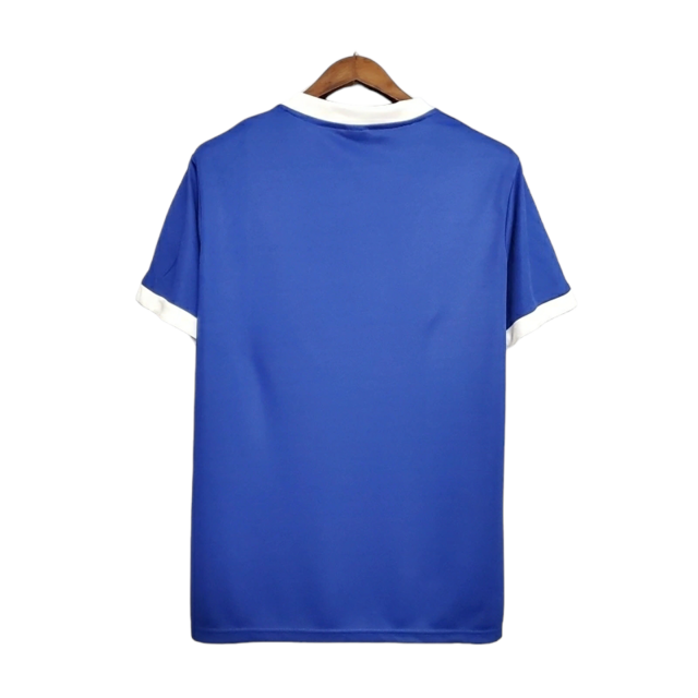Camisa Retrô Seleção da Argentina II 1986 - Le Coq Sportif Masculina - Azul com detalhes em branco