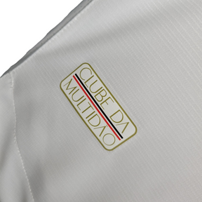 Camisa Santa Cruz II 23/24 Torcedor Masculina - Branca com detalhes em listrado vermelho e preto