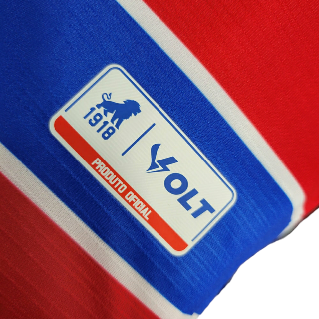 Camisa Fortaleza I 23/24 - Torcedor Lobo Masculina - Vermelha e azul