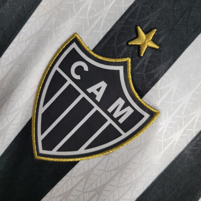 Camisa Retrô Atlético Mineiro I 2020 - Le Coq Sportif Masculina - Preta e branca