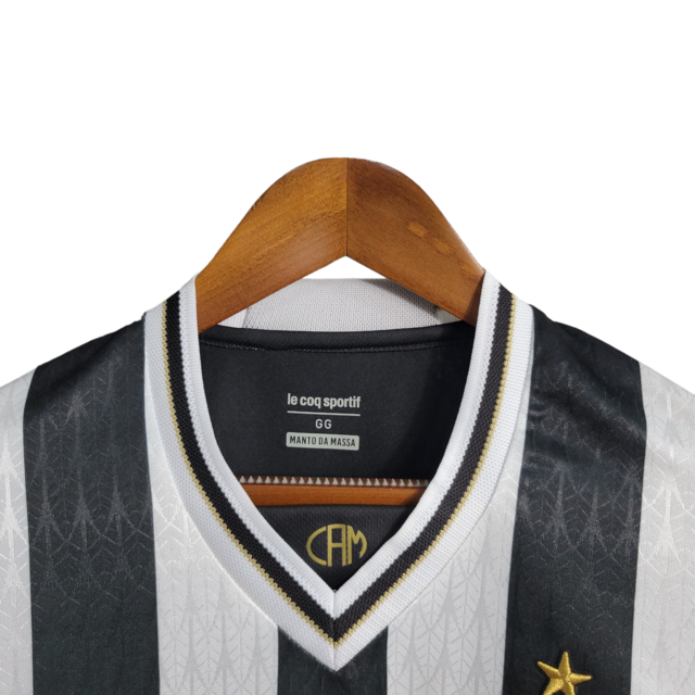 Camisa Retrô Atlético Mineiro I 2020 - Le Coq Sportif Masculina - Preta e branca