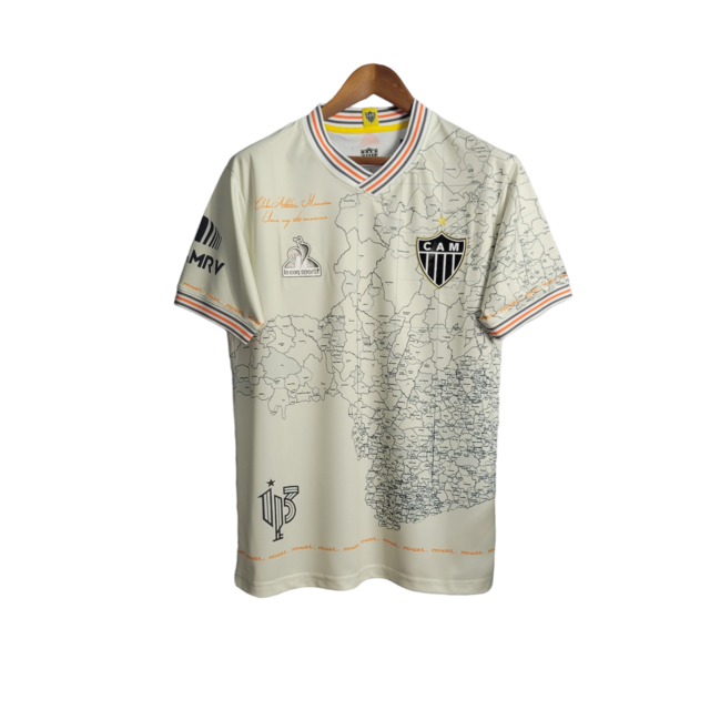 Camisa Atlético Mineiro Edição Especial 21/22 - Torcedor Le Coq Sportif Masculina - Amarela com detalhes em preto