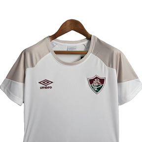 Camisa Fluminense Treino II 23/24 - Torcedor Umbro Feminina - Branca com detalhes cinza