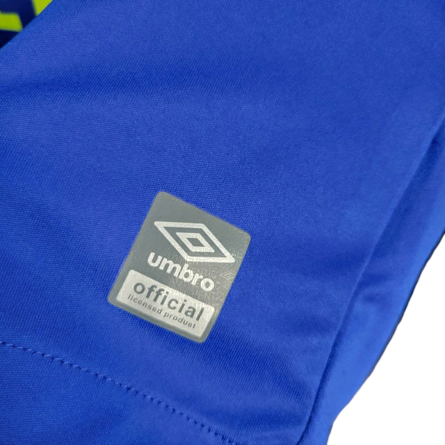 Camisa Fluminense Goleiro III 23/24 Umbro Torcedor Masculina - Azul com detalhes amarelo